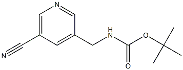 (5-氰基吡啶-3-基)甲基)氨基甲酸叔丁酯 结构式