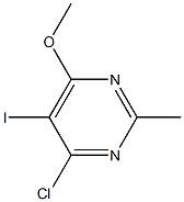 4-氯-5-碘-6-甲氧基-2-甲基嘧啶 结构式