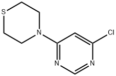 4-(6-氯嘧啶-4-基)硫代吗啉 结构式