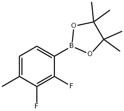 2,3-二氟-4-甲基苯硼酸频呢醇酯 结构式