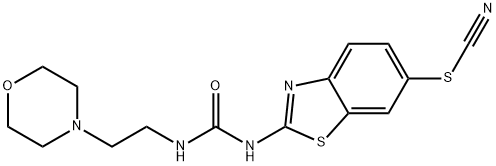 1-(2-吗啉代乙基)-3-(6-氰硫基苯并[D]噻唑-2-基)脲 结构式