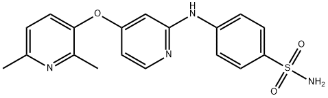 4-((4-[(2,6-DIMETHYLPYRIDIN-3-YL)OXY]PYRIDIN-2-YL)AMINO)BENZENESULFONAMIDE 结构式