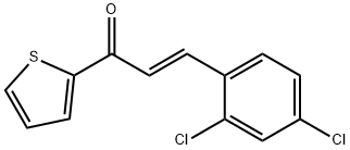 (2E)-3-(2,4-dichlorophenyl)-1-(thiophen-2-yl)prop-2-en-1-one 结构式