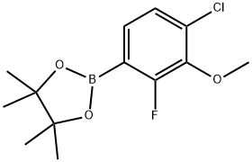 2-(4-氯-2-氟-3-甲氧基苯基)-4,4,5,5-四甲基-1,3,2-二氧硼杂环戊烷 结构式