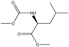 L-Leucine, N-(methoxycarbonyl)-, methyl ester 结构式