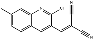 2-(2-Chloro-7-methyl-quinolin-3-ylmethylene)-malononitrile 结构式