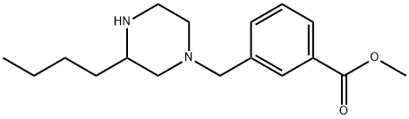 methyl 3-((3-butylpiperazin-1-yl)methyl) benzoate 结构式
