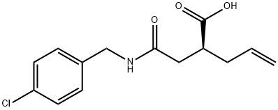(S)-2-(2-((4-CHLOROBENZYL)AMINO)-2-OXOETHYL)PENT-4-ENOIC ACID 结构式
