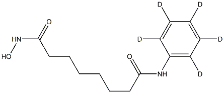 N'-hydroxy-N-(2,3,4,5,6-pentadeuteriophenyl)octanediamide 结构式