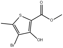 4-溴-3-羟基-5-甲基噻吩-2-羧酸甲酯 结构式