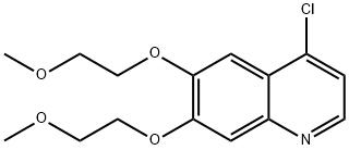 4-氯-6,7-双(2-甲氧基乙氧基)喹啉 结构式