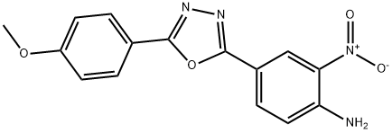 4-(5-(4-methoxyphenyl)-1,3,4-oxadiazol-2-yl)-2-nitroaniline 结构式