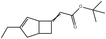 叔-丁基 2-(3-乙基二环[3.2.0]庚-3-烯-6-亚基)醋酸盐 结构式