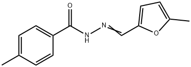 4-methyl-N'-[(5-methyl-2-furyl)methylene]benzohydrazide 结构式