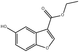 5-羟基苯并呋喃-3-羧酸乙酯 结构式