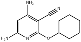 4,6-Diamino-2-cyclohexyloxy-nicotinonitrile 结构式