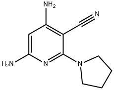 4,6-Diamino-2-pyrrolidin-1-yl-nicotinonitrile 结构式