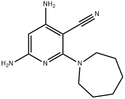4,6-Diamino-2-azepan-1-yl-nicotinonitrile 结构式