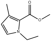 1-Ethyl-3-methyl-1H-pyrrole-2-carboxylic acid methyl ester 结构式