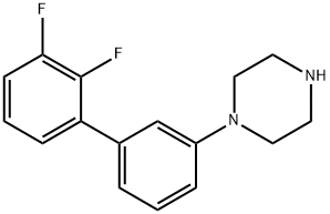 Piperazine, 1-(2',3'-difluoro[1,1'-biphenyl]-3-yl)- 结构式