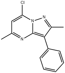 7-chloro-2,5-dimethyl-3-phenylpyrazolo[1,5-a]pyrimidine 结构式