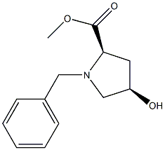 (4R)-4-羟基-1-(苯基甲基)-D-脯氨酸甲酯 结构式
