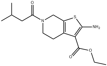 ethyl 2-amino-6-(3-methylbutanoyl)-4H,5H,6H,7H-thieno[2,3-c]pyridine-3-carboxylate 结构式
