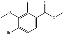 METHYL 4-BROMO-2-METHYL-3-(METHYLOXY)BENZOATE 结构式