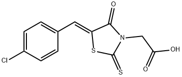 (Z)-2-(5-(4-chlorobenzylidene)-4-oxo-2-thioxothiazolidin-3-yl)acetic acid 结构式