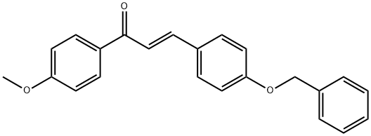 (2E)-3-[4-(benzyloxy)phenyl]-1-(4-methoxyphenyl)prop-2-en-1-one 结构式