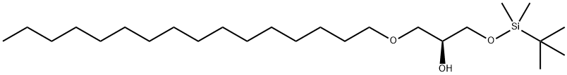 1-O-(tert-butyldimethylsilyl)-3-O-hexadecyl-sn-glycerol 结构式