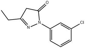 1-(3-CHLOROPHENYL)-3-ETHYL-4,5-DIHYDRO-1H-PYRAZOL-5-ONE 结构式