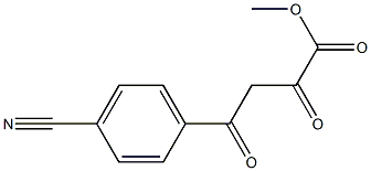 甲基 4-(4-氰基苯基)-2,4-二氧亚基丁酯 结构式