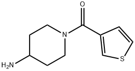 (4-aminopiperidin-1-yl)(thiophen-3-yl)methanone 结构式