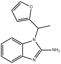 1-[1-(furan-2-yl)ethyl]-2,3-dihydro-1H-1,3-benzodiazol-2-imine 结构式