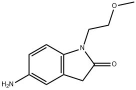 5-氨基-1-(2-甲氧基乙基)吲哚啉-2-酮 结构式