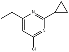 4-氯-2-环丙基-6-乙基嘧啶 结构式