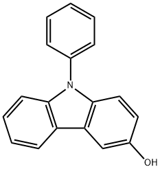 9-苯基-3-羟基咔唑 结构式