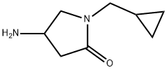 4-氨基-1-(环丙基甲基)吡咯烷-2-酮 结构式