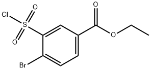 4-溴-3-(氯磺酰基)苯甲酸乙酯 结构式