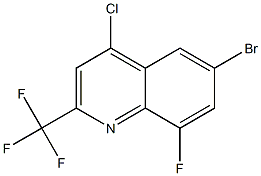 6-溴-4-氯-8-氟-2-(三氟甲基)喹啉 结构式