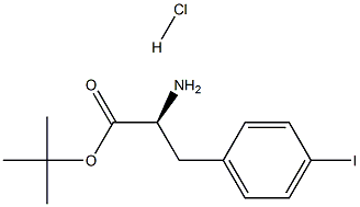 DL-4-碘苯丙氨酸叔丁酯盐酸盐 结构式