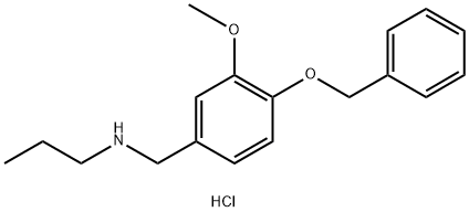 {[4-(benzyloxy)-3-methoxyphenyl]methyl}(propyl)amine hydrochloride 结构式