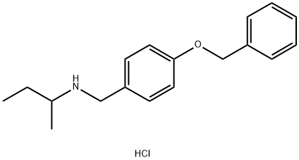 {[4-(benzyloxy)phenyl]methyl}(butan-2-yl)amine hydrochloride 结构式