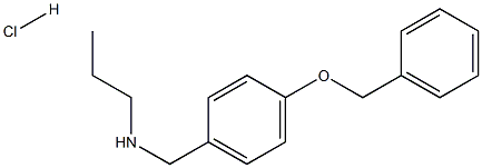 {[4-(benzyloxy)phenyl]methyl}(propyl)amine hydrochloride 结构式