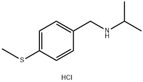 {[4-(methylsulfanyl)phenyl]methyl}(propan-2-yl)amine hydrochloride 结构式