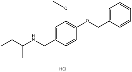 {[4-(benzyloxy)-3-methoxyphenyl]methyl}(butan-2-yl)amine hydrochloride 结构式