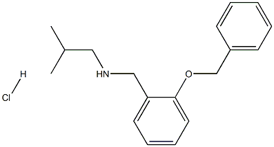 {[2-(benzyloxy)phenyl]methyl}(2-methylpropyl)amine hydrochloride 结构式