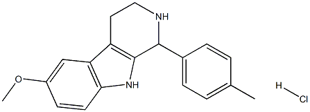 6-methoxy-1-(4-methylphenyl)-2,3,4,9-tetrahydro-1H-pyrido[3,4-b]indole:hydrochloride 结构式