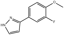5-(3-fluoro-4-methoxyphenyl)-1H-pyrazole 结构式